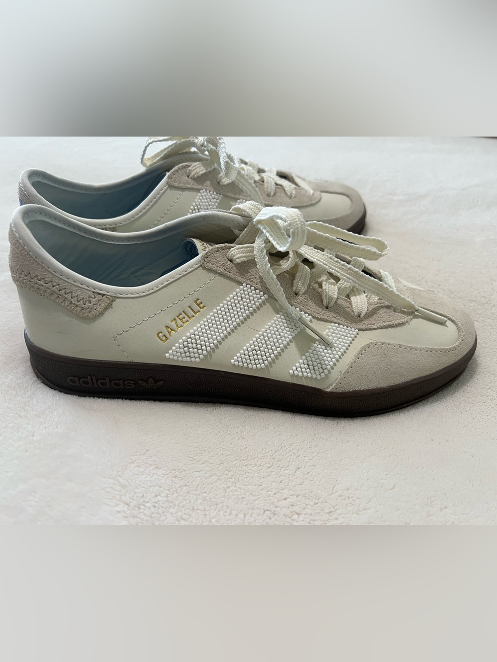 ADIDAS GAZELLE INDOOR CLOT BY EDISON CHEN — OFF WHITE